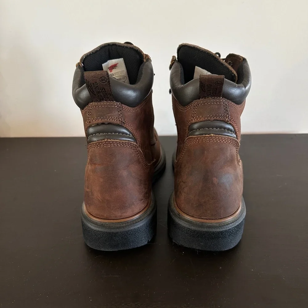 NEW Red Wing DynaForce 6-Inch Waterproof Steel Toe Work Boots Brown Leather Mens